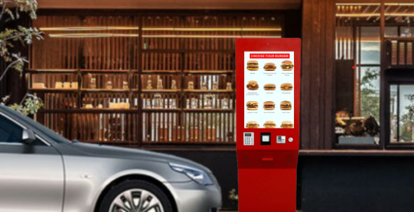 Marketing drive thru with car Marketing drive thru with car